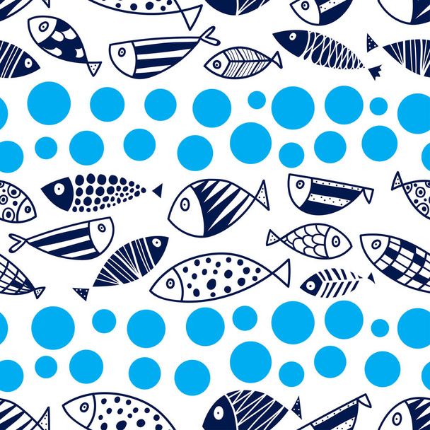Fisch nahtlose Muster Vektor Illustration  - Vektor, Bild