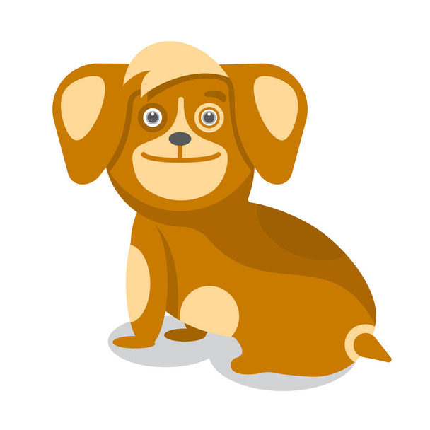 Picture of a smiling pet in a flat style - Vektor, Bild