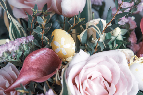Easter rustic flowers bouquet - Photo, Image