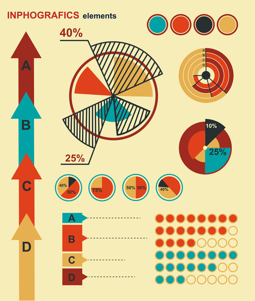 Vector set of infographics element - Vetor, Imagem