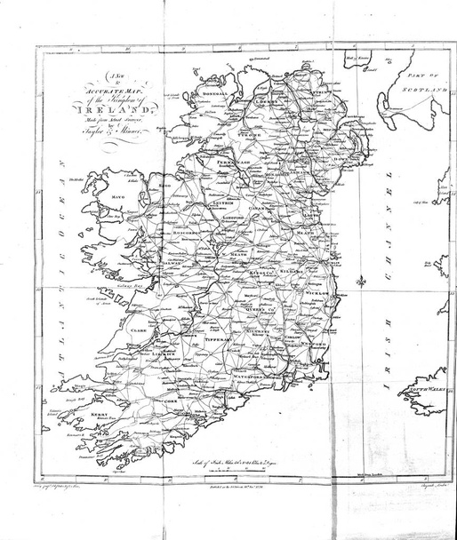 Irská mapa Roud. Retro obrázek - Fotografie, Obrázek