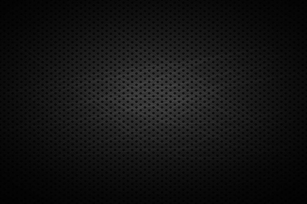 Metal black grid with holes . Vector background - Vector, Image