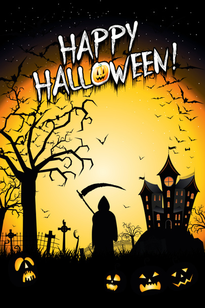 Veselý Halloween plakát/nápis - Fotografie, Obrázek