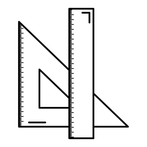 dreieckige geometrische Regeln Schule - Vektor, Bild