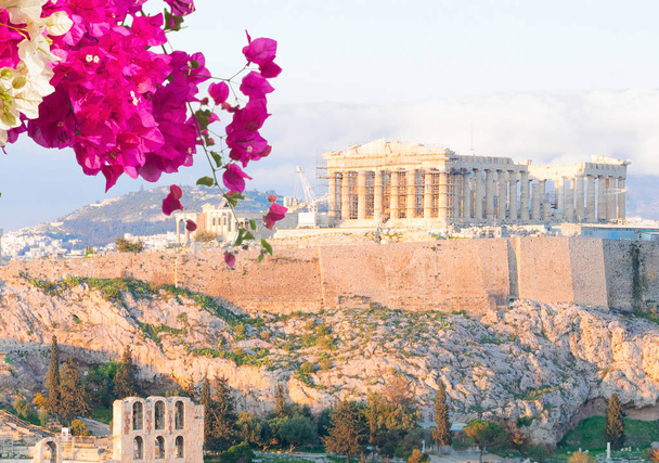 Famous skyline of Athens, Greece - 写真・画像