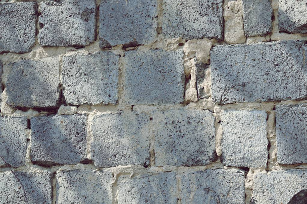 Текстура серых больших камней старой стены, в естественной среде
 - Фото, изображение