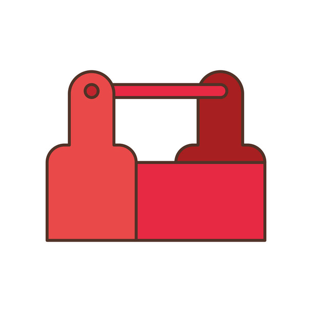caixa de ferramenta de construção ícone isolado
 - Vetor, Imagem