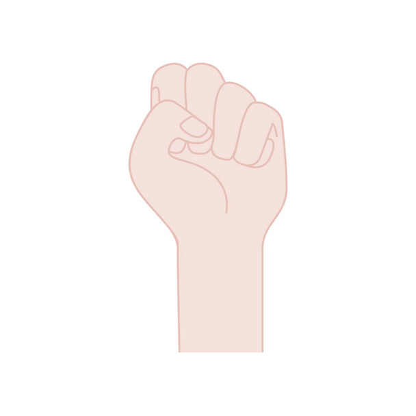 mão na luta ícone de sinal isolado
 - Vetor, Imagem
