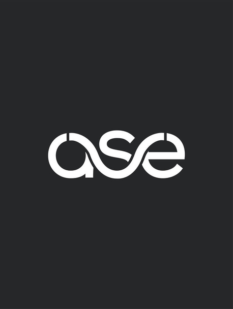 letras ASE design do logotipo para cartão de visita, vetor, ilustração
    - Vetor, Imagem