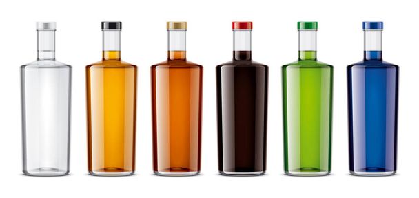 Flessen testmodellen voor alcohol drankjes.  - Foto, afbeelding