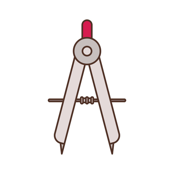 herramienta de brújula icono aislado
 - Vector, Imagen
