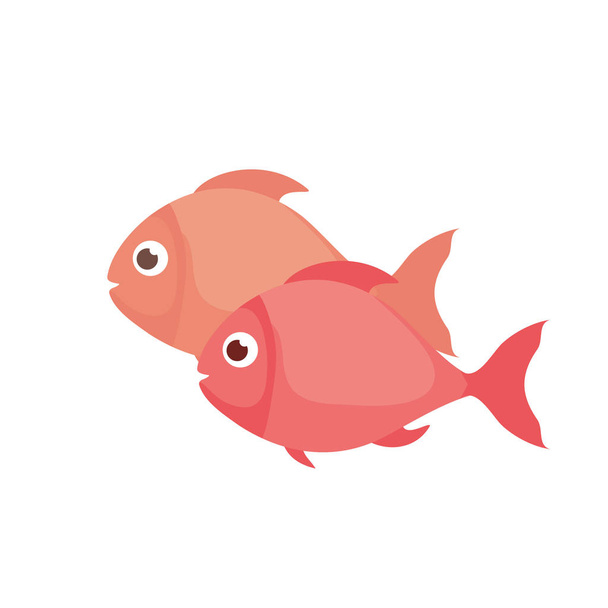 魚のパターン孤立アイコン - ベクター画像