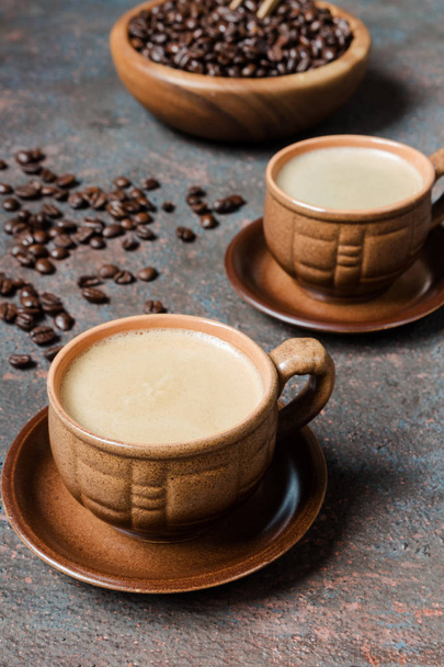 coffee  in  ceramic cups,  close up - Fotografie, Obrázek