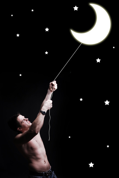 Man with stars and crescent - Photo, Image