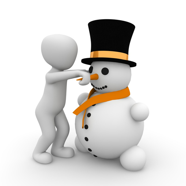 build a Snowman - Foto, afbeelding