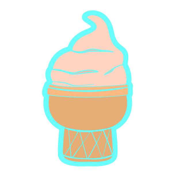 Isolated ice cream cone - Vector, afbeelding