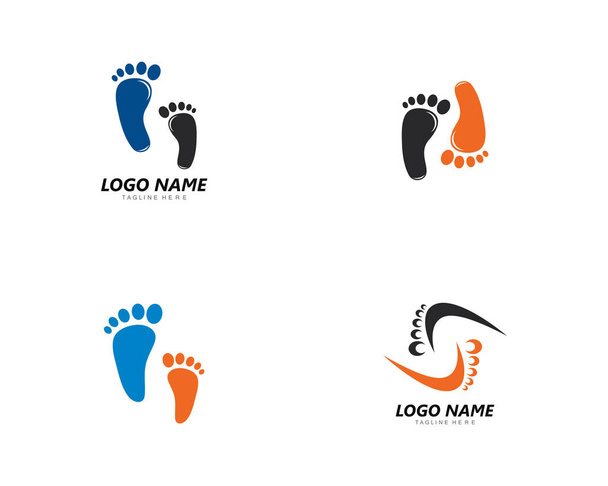 foot logo template vector icon - Vector, Image
