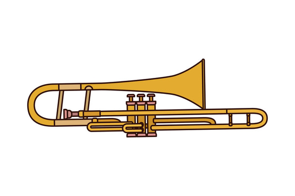 instrumento musical ícone trompete
 - Vetor, Imagem