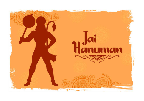 Lord Hanuman na abstrakcyjne tło dla Hanuman Jayanti festiwalu Indii - Wektor, obraz