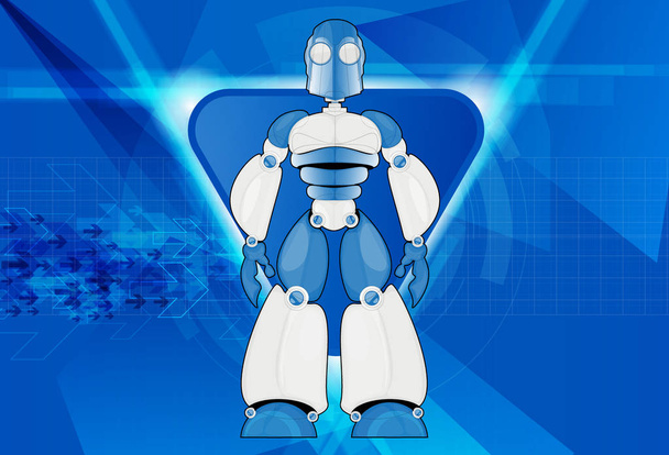 Futuristic robot, vector illustration - Vector, Image
