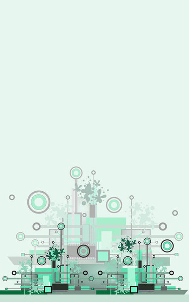 Grunge and hi-tech vector background. - Vector, Image