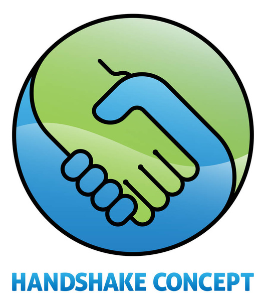 Kézfogási ikon fogalma - Vektor, kép