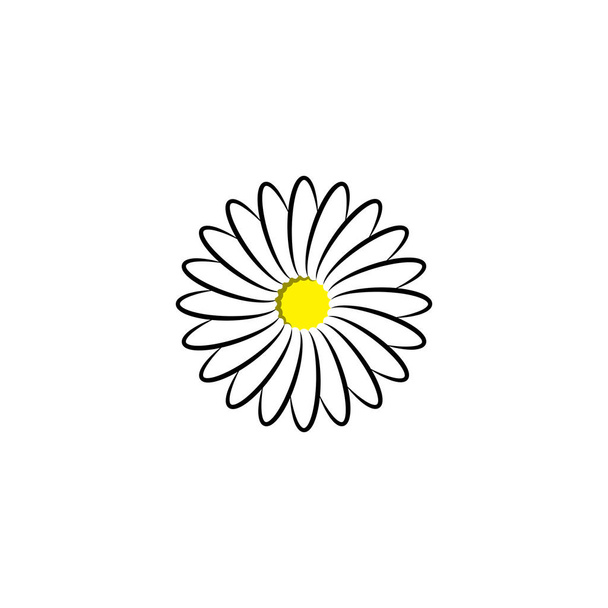 Χαμομήλι λογότυπο λουλούδι φυτό σχεδίαση εικονιδίων - Διάνυσμα, εικόνα
