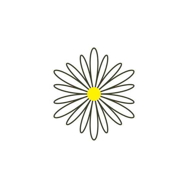 icono del logotipo de manzanilla vector flor hierba símbolo
 - Vector, Imagen