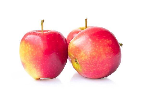 Fresh red apple isolated on white background. - 写真・画像
