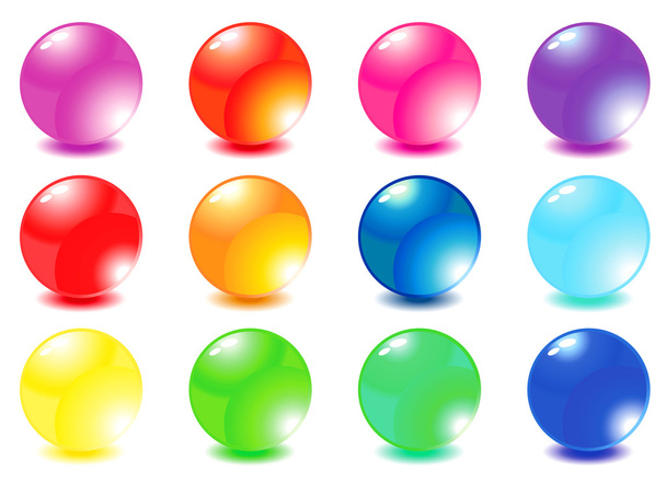 Set colorful buttons - Vector, Imagen