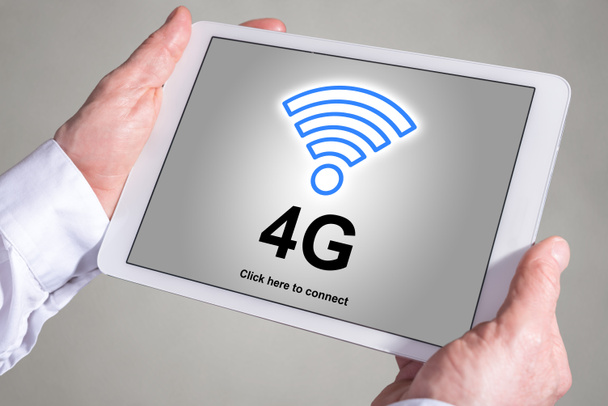 4g network concept on a tablet - Photo, Image