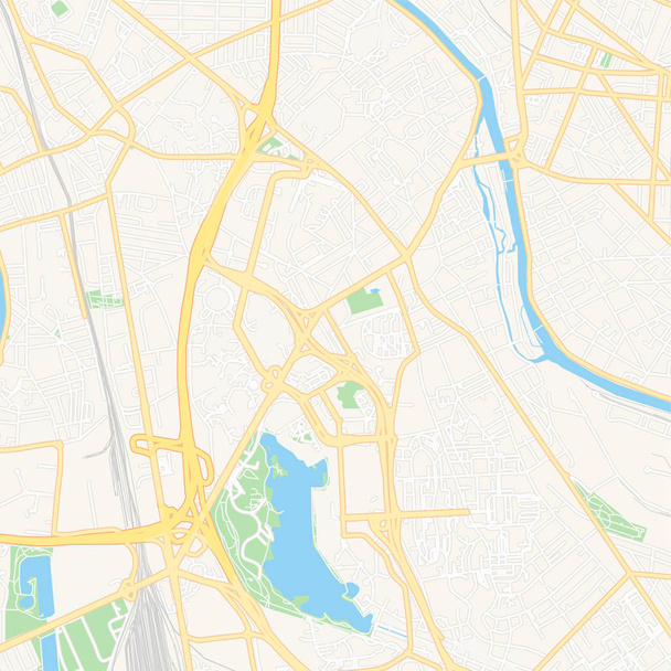 クレテイユ, フランス 印刷可能な地図 - ベクター画像