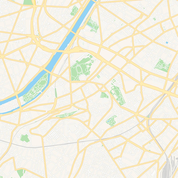 Issy-les-Moulineaux, Frankrijk afdrukbare kaart - Vector, afbeelding