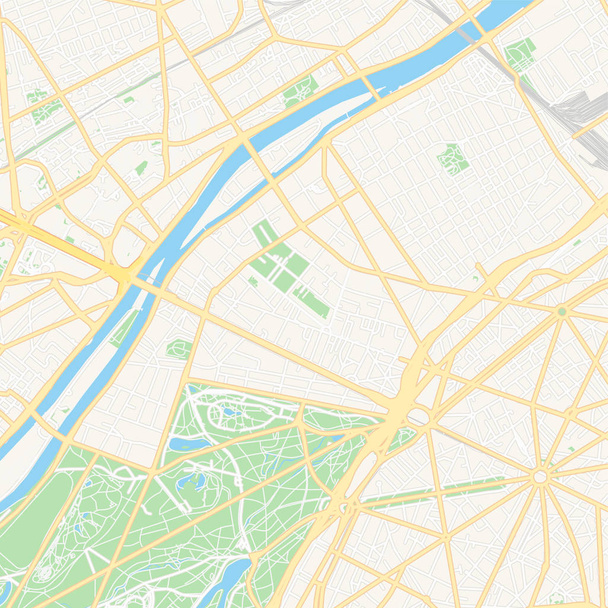 ノイリー・シュル・セーヌ,フランス印刷可能地図 - ベクター画像