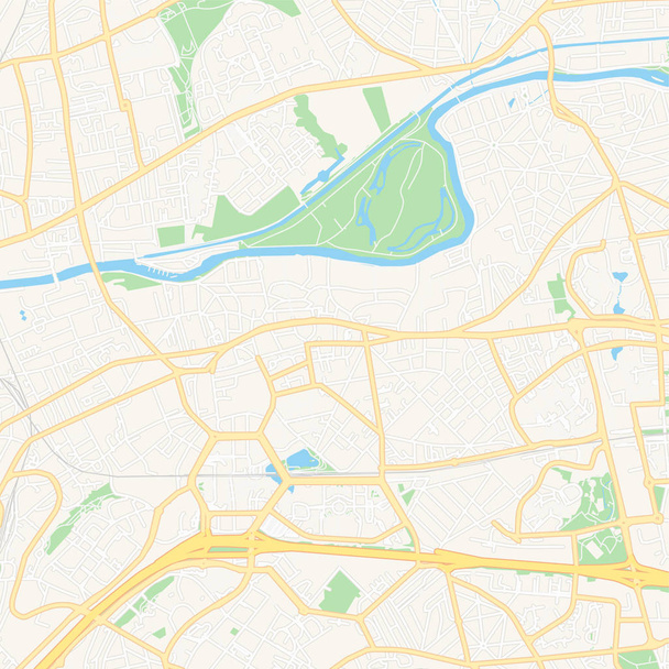 Карта для печати Noisy-le-Grand, Франция
 - Вектор,изображение