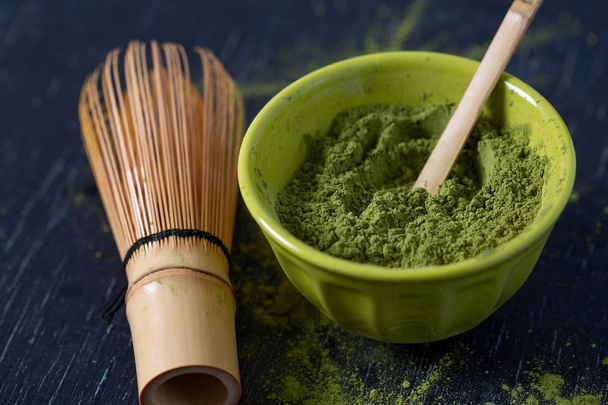 Matcha fine powdered green tea - Фото, зображення