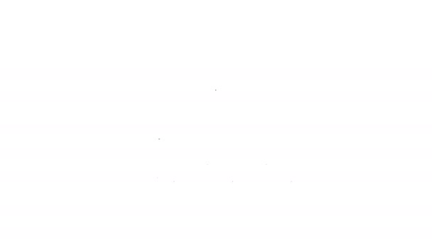 Ikona čáry vedení šedého vedení na bílém pozadí. 4k video pohybová animace - Záběry, video