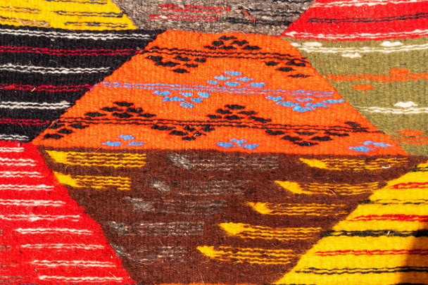 Sada bannerů s texturami berberské tradiční vlněné koberce s geometrickými vzory, Maroko, Afrika - Fotografie, Obrázek