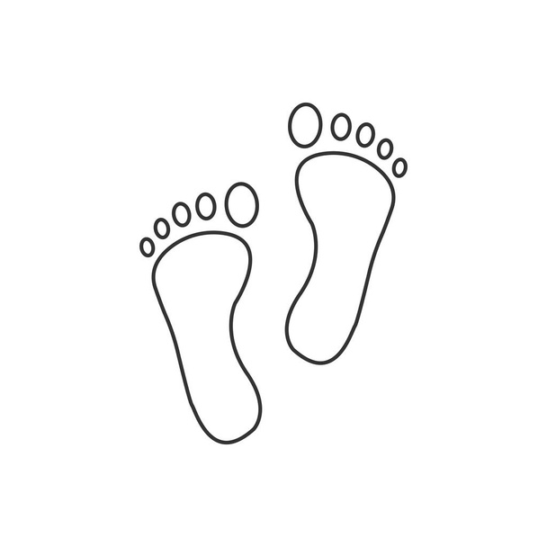 Foot, leg, print icon. Vector illustration, flat design. - Vector, Image