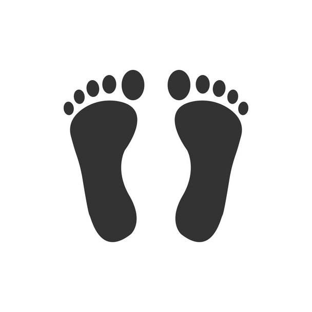 Foot, leg, print icon. Vector illustration, flat design. - Vector, Image