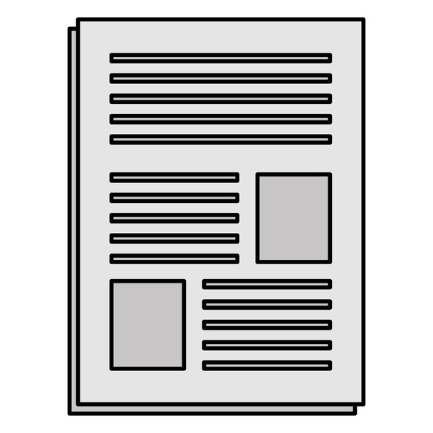 documento en papel icono aislado
 - Vector, imagen