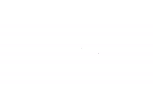 Grau Löschen Ordnerzeilensymbol auf weißem Hintergrund. Ordner mit Papierkorb. Lösch- oder Fehlerordner. Computerinformationsordner schließen. 4k Video Motion Graphic Animation - Filmmaterial, Video