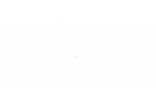 Grau löschen Dateidokument Zeilensymbol auf weißem Hintergrund. Papierbogen mit Papierkorbschild. Dokument-Ikone abgelehnt. Kreuz auf Papier. 4k Video Motion Graphic Animation - Filmmaterial, Video