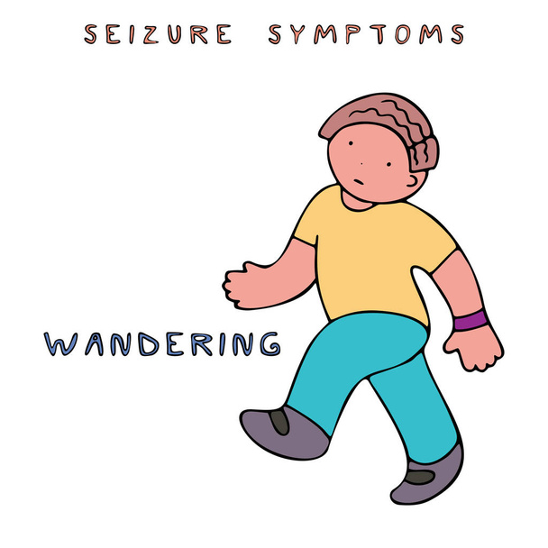 Anfallssymptome bei Epilepsie - Vektor, Bild