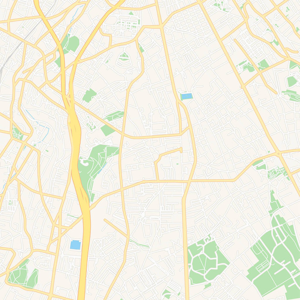 ヴィルジュフ, フランス印刷可能な地図 - ベクター画像