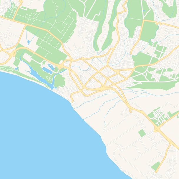 Saint-Louis, France printable map - Vector, Image