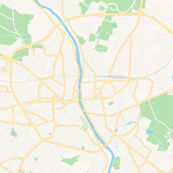 ラヴァル, フランス 印刷可能な地図 - ベクター画像