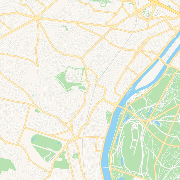 Σουρέν, Γαλλία Εκτυπώσιμος χάρτης - Διάνυσμα, εικόνα