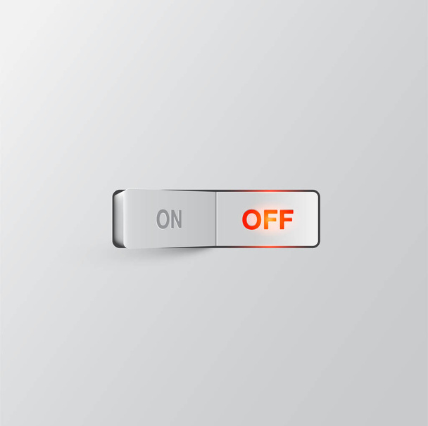 Realistic switch (OFF), vector illustration - ベクター画像