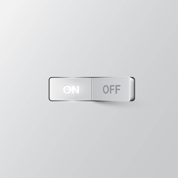 Realistic switch (ON), vector illustration - Vector, Imagen
